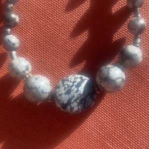 Snowflake obsidian necklace
